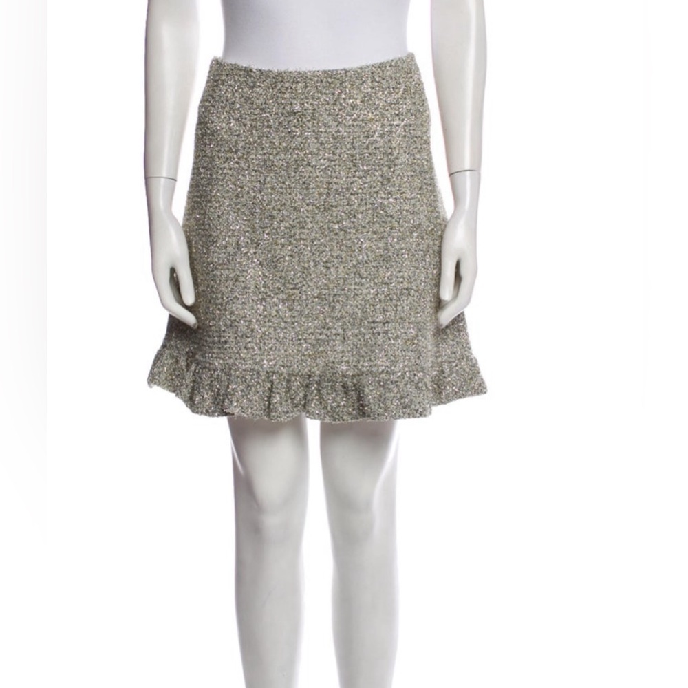 Kate Spade - 8 Stunning Metallic Ruffle Sparkle Skirt Medium #453